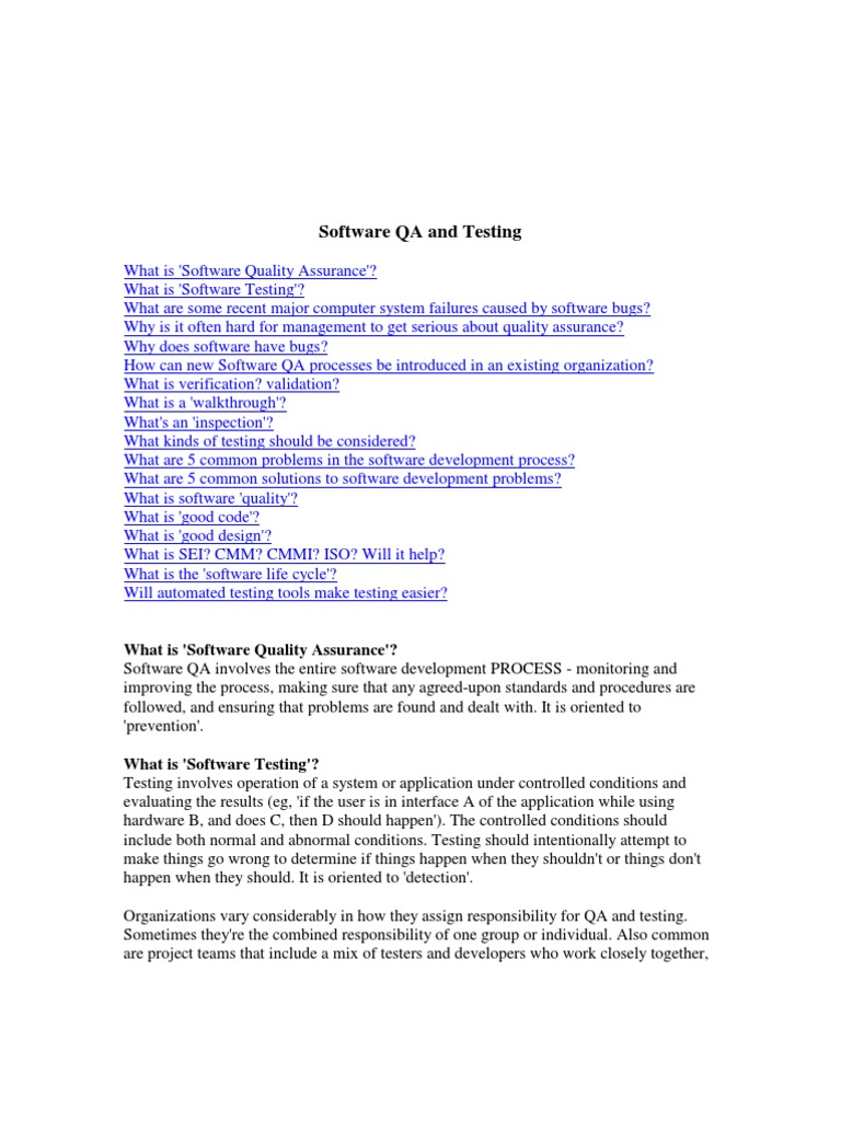 Software testing methodologies pdf software testing quality assurance