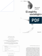LAHIRE, 2006, Introduccion, Espíritu sociologico, espiritu critico, pp 15-28