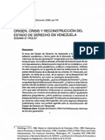 Origen,Crisis y Reconstruccion Dl Edo. Derecho en Ven_Susana Di Trolio