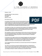 Letter to Governor Andrew Cuomo from Tim Hill, President of Professional Fire Fighters of Arizona