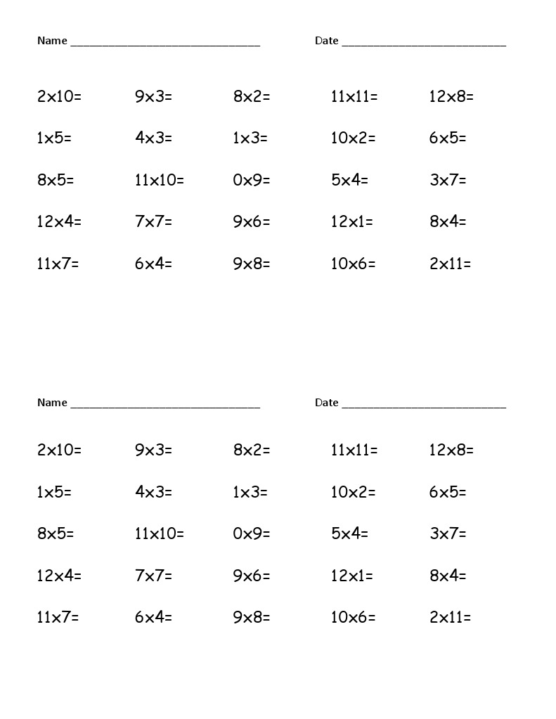 Math Practice Worksheet: Multiplication & Division | PDF