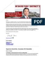 Supervisor Chiu November 2012 Newsletter