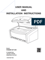 User Manual AND Installation Instructions: Power of Chi