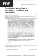 Qualitative interviews in psychology