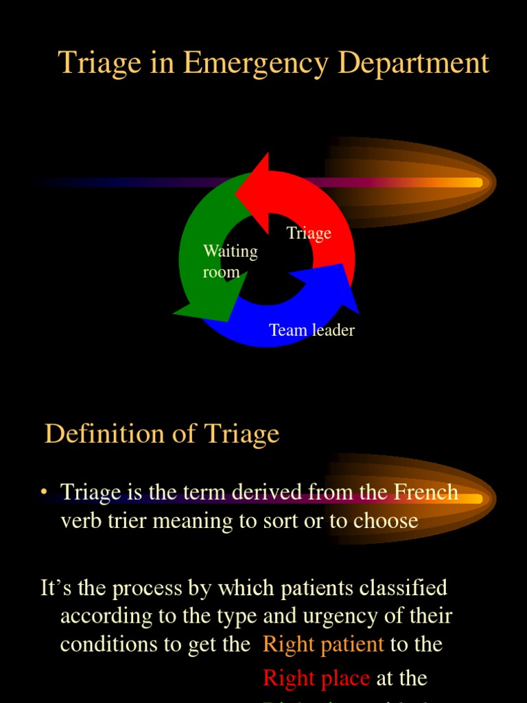 Triage ( emergency department ) Emergency Department Major Trauma