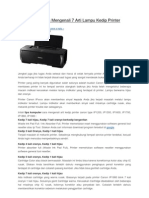 Tips Cerdas Cara Mengenali 7 Arti Lampu Kedip Printer Canon Pixma IP