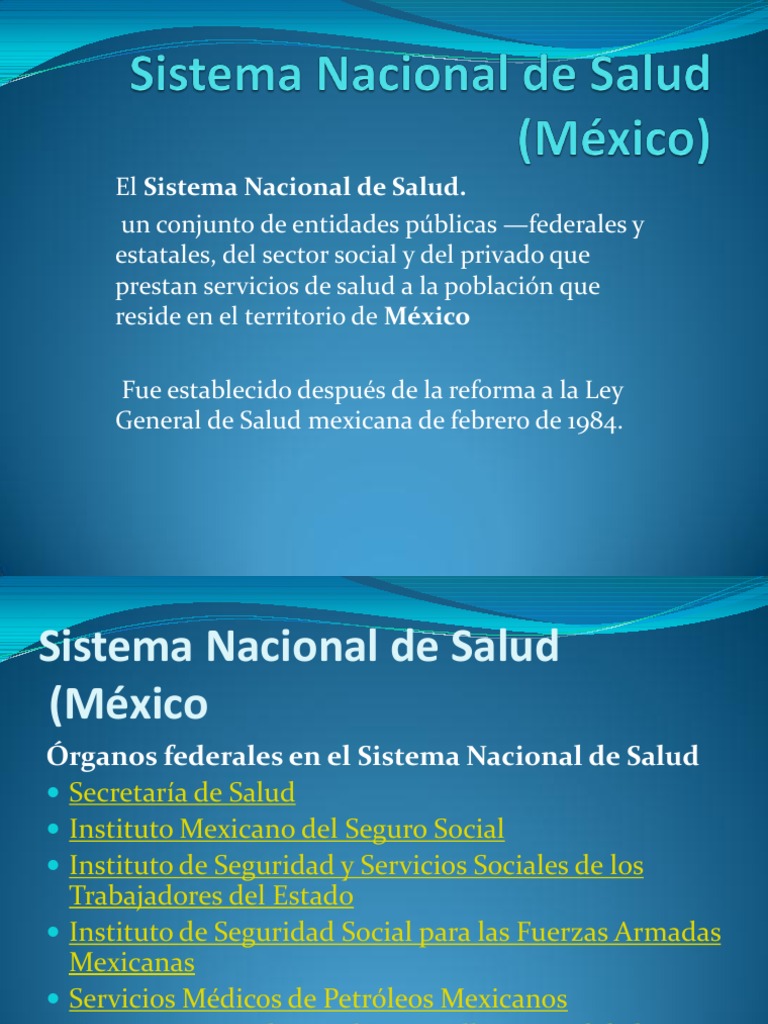 Sistema Nacional de Salud México Bienestar