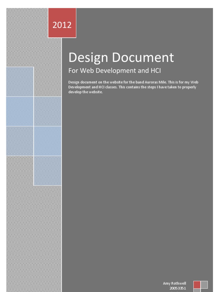 Design Document Web Hci | PDF | Hyperlink | Websites
