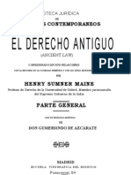 Sumner Maine Henry El Derecho Antiguo Tomo 1 1893