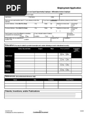 Ericsson External Employment Application