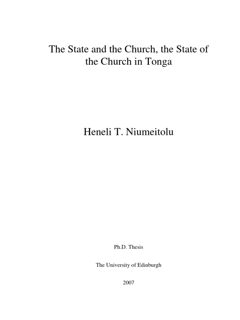 State and Church in Tonga PDF Tonga Methodism photo
