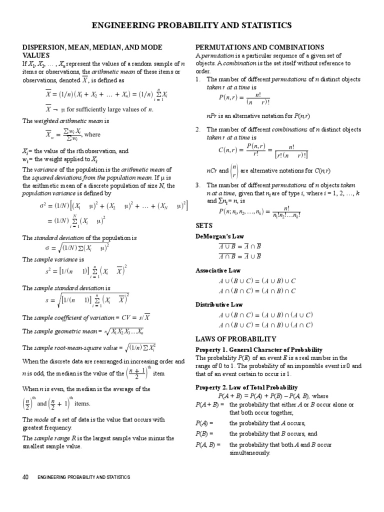 5 Engineering Probability and Statistics PDF | PDF