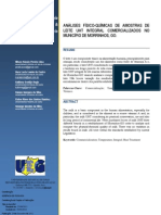 Teste Físico-Químico de Amostras Industrializadas de Leite UHT/UAT No Município de Morrinhos - GO