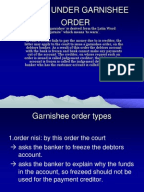 What is a garnishee order?