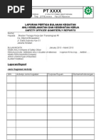Form Check List Kebersihan Dan Kelayakan Area Sebelum Bekerja