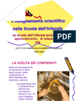 l'Insegnamento scientifico nella Scuola dell'Infanzia