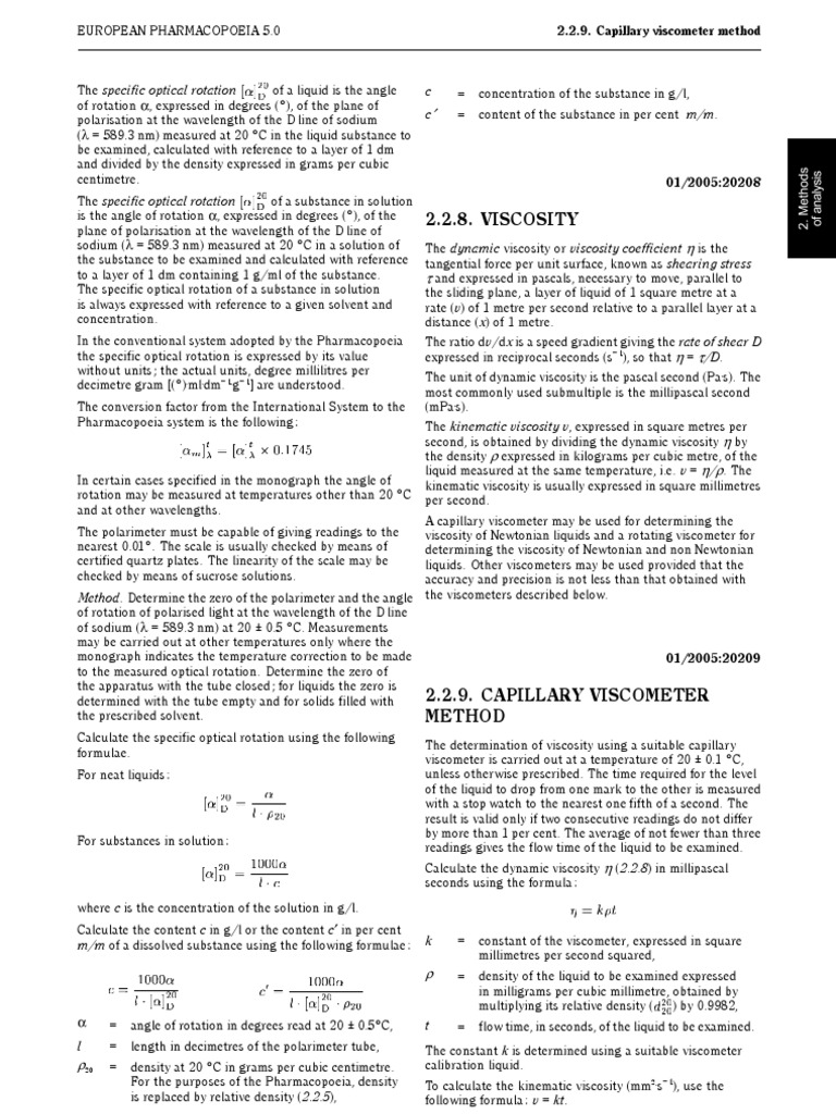 2.2.9. Capillary Method PDF Viscosity Liquids