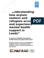 Understanding how asylum seekers and refugees access and experience mental health support in Leeds