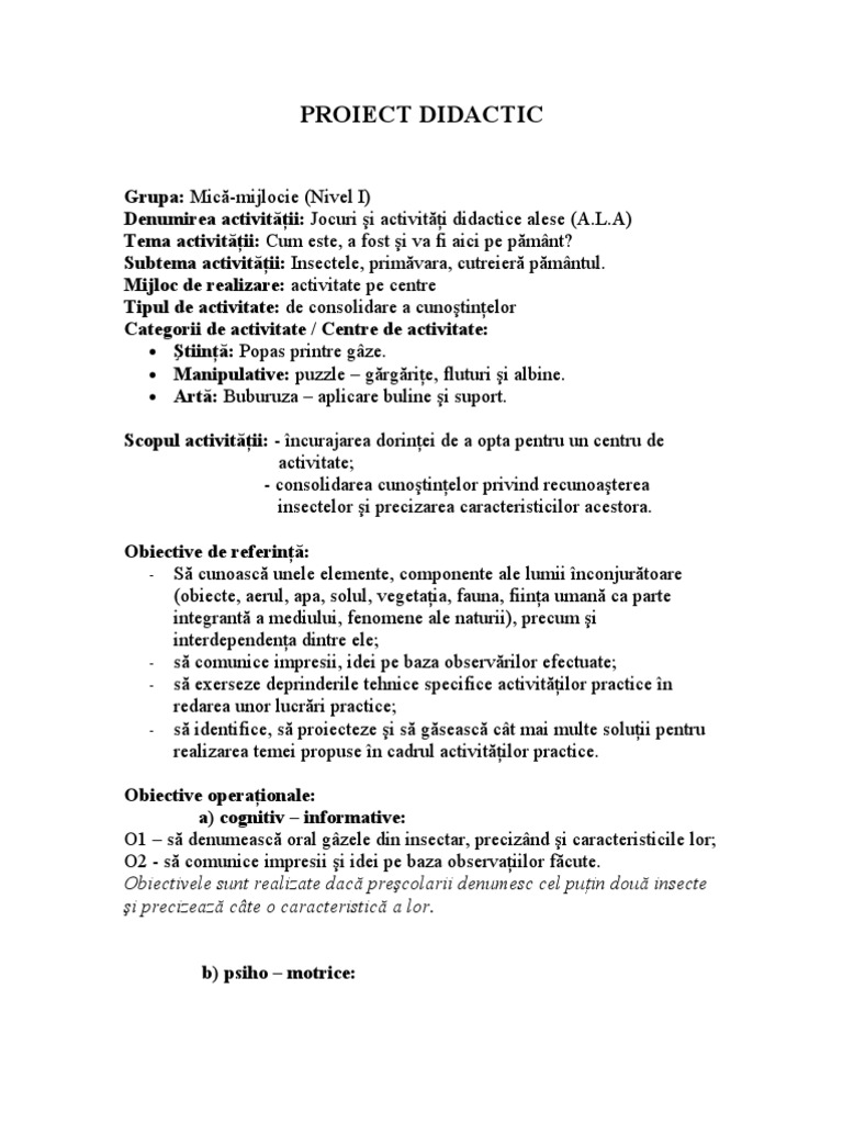 Insectele, Primăvara, Cutreieră Pământul | PDF