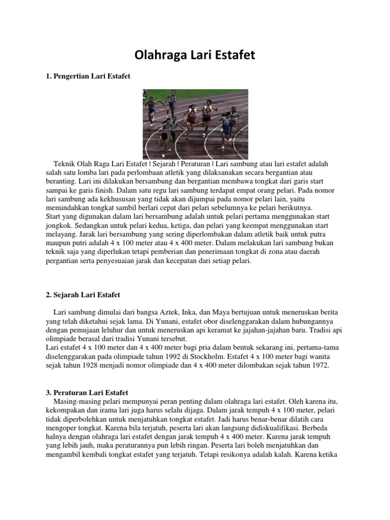 Olahraga Lari Estafet