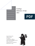 Ediciones el viaje, catálogo editorial 2013