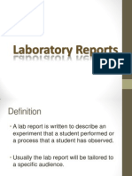 Laboratory Reports