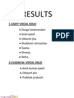 Results: 1.light Vocal Solo