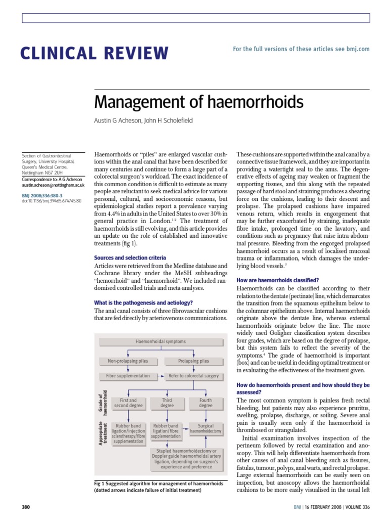 Management of Hemorrhoids Hemorrhoid Diseases And Disorders