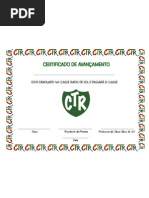 Certificado de avançamento CTR
