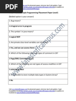 Nokia Sample Programming Placement Paper Level1