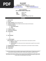 Sample Board Meeting Agenda PDF