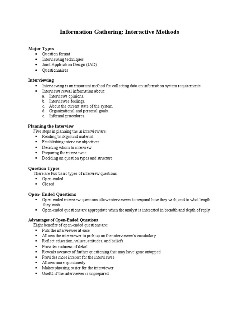 Effective Information Gathering Techniques | PDF | Job Interview ...