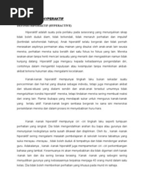 Kanak Kanak Hyperaktif Pdf