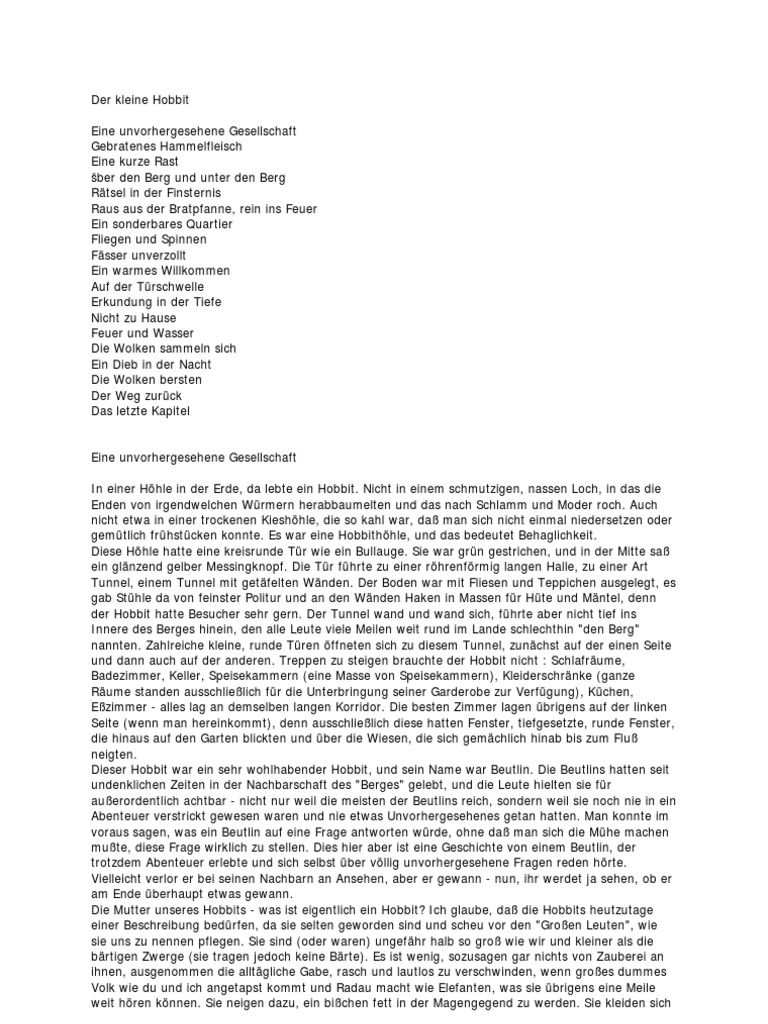Der Kleine Hobbit Pdf
