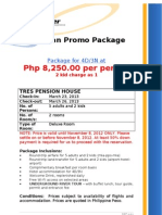 PHP 8,250.00 Per Person: Palawan Promo Package