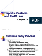 Imports, Customs and Tariff Law: © 2002 West/Thomson Learning