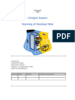 1.7 Warnings of Residual Risk