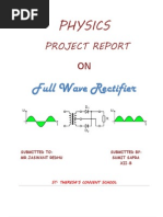 Download Full Wave Rectifier Class 12 Project by Sumit Sapra SN125337650 doc pdf