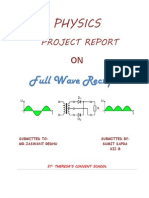 Full Wave Rectifier Class 12 Project