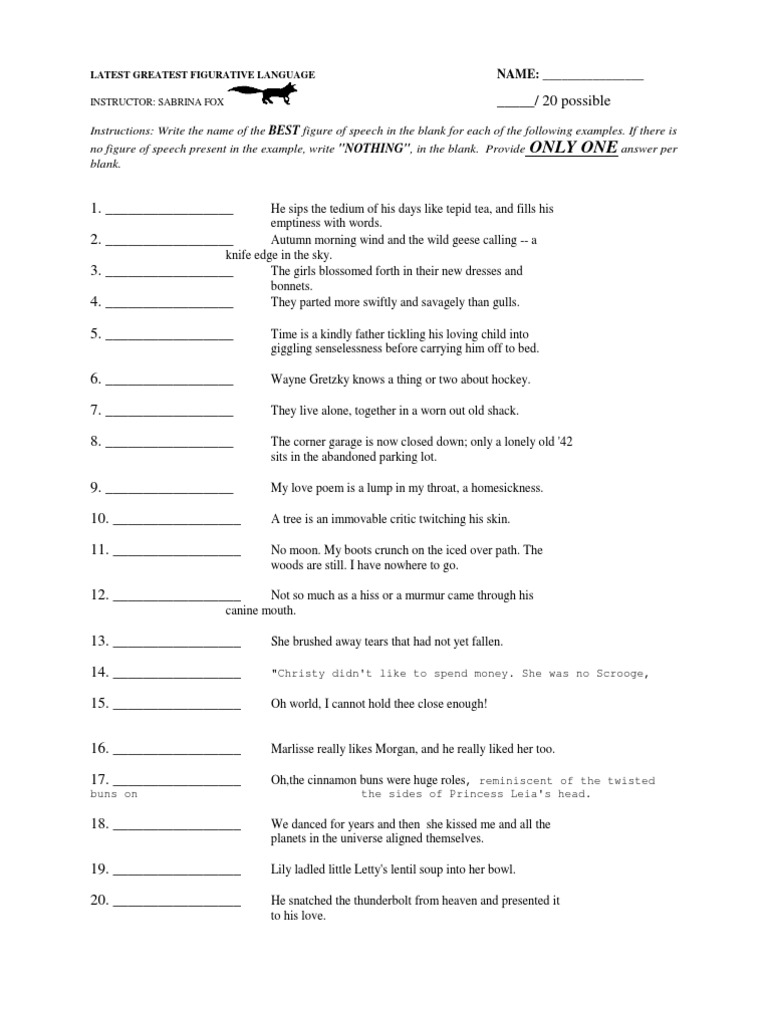 speech worksheet year 2