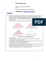 A. The Normal Distribution: Video For A, B and Example 1