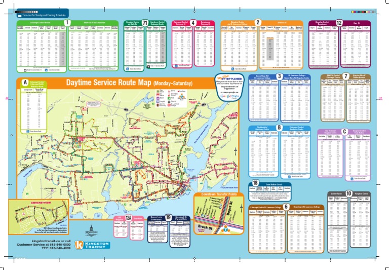 Daytime Service Route Map: (Monday-Saturday) | PDF | Transport ...