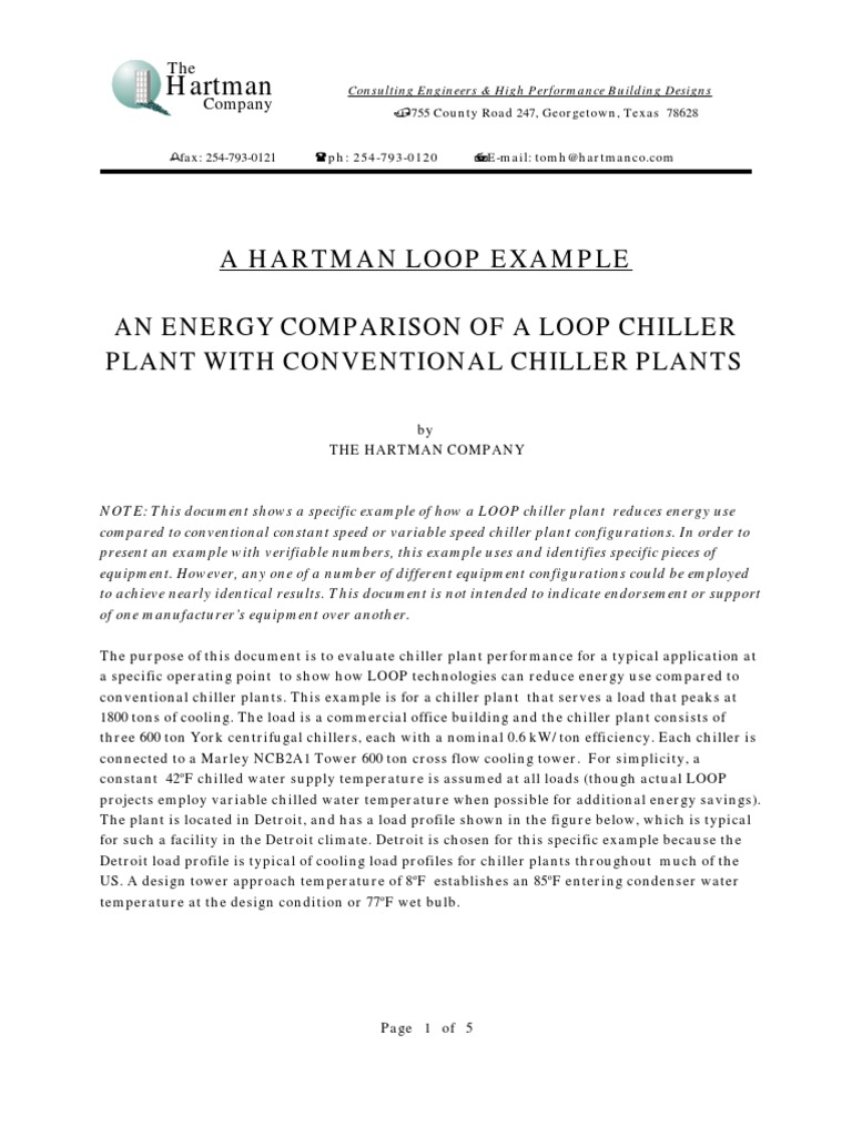 Hartman LOOP vs. Conventional Chillers | PDF | Temperature ...