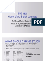 ENG 4820 History of The English Language: Dr. Michael Getty - Spring 2009