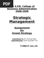 Download Grand Strategy by Rushabh  SN12538640 doc pdf