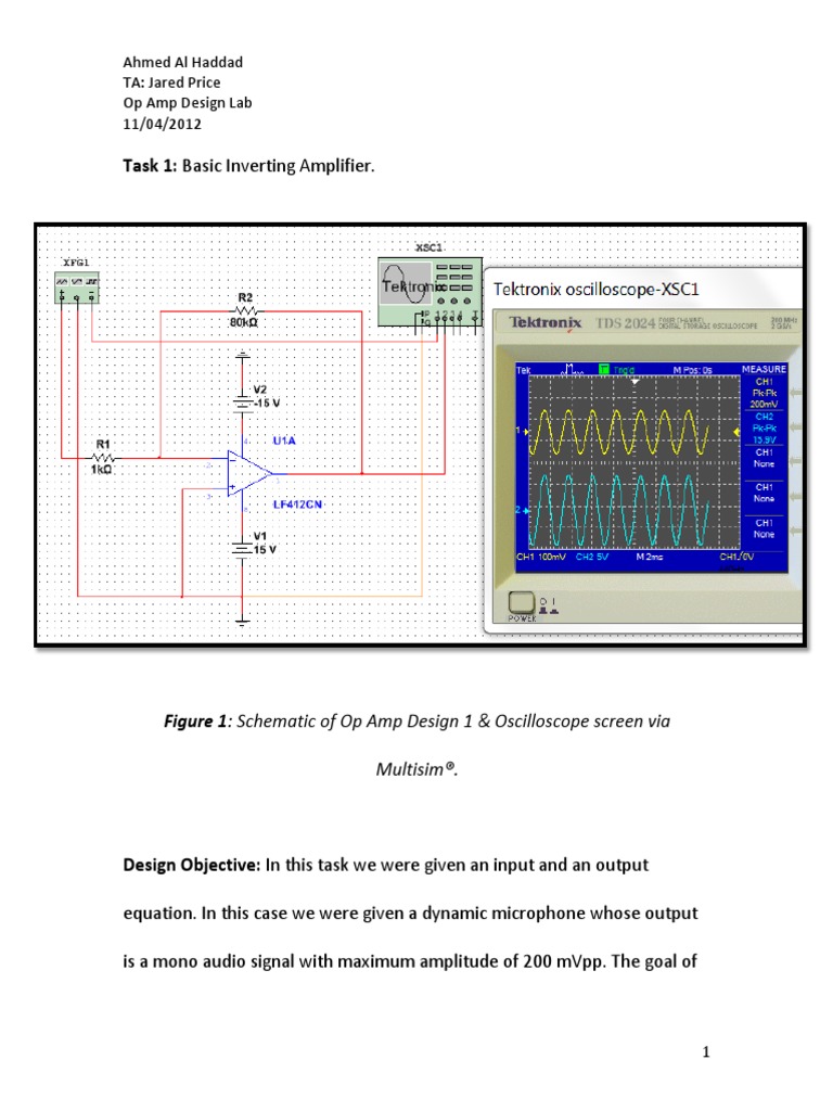 Op Amp Lab Report