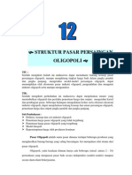 Modul 12 Struktur Pasar Persaingan Oligopoli PDF