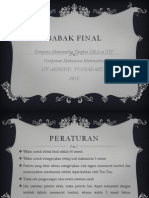Babak Final: Kompetisi Matematika Tingkat SMA Se DIY Himpunan Mahasiswa Matematika Ist Akprind Yogyakarta 2013