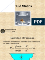 Fluid Statics Pressure Distribution