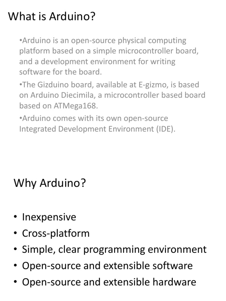 Intro To Arduino | PDF | Arduino | Subroutine